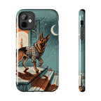 German Shepherd Halloween tough phone case by Tritan, front and side
