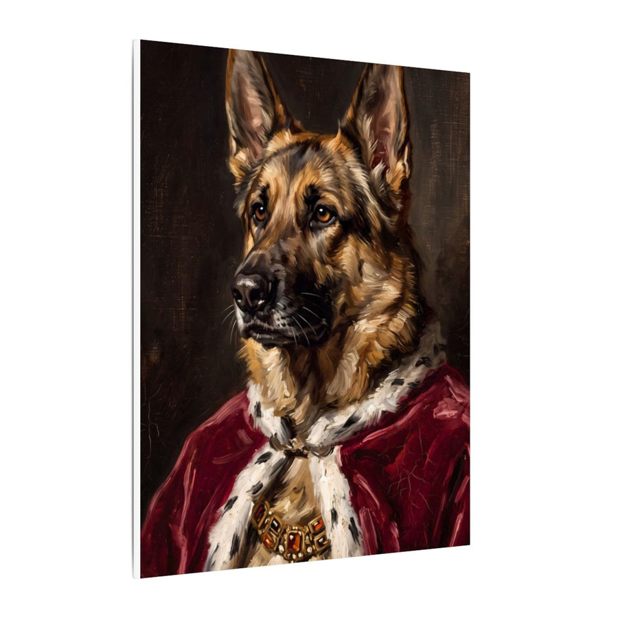 German Shepherd Kings & Queens canvas print by Tritan, side