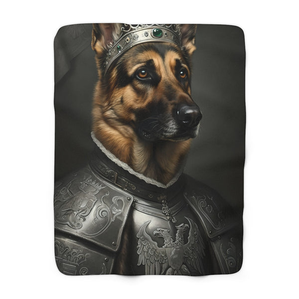 German Shepherd Kings & Queens Royal Portrait Regal Throw Blanket | Premium Dog Prints | Tritan