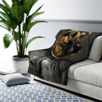 German Shepherd Kings & Queens Royal Portrait Regal Throw Blanket | Premium Dog Prints | Tritan