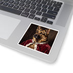 German Shepherd Kings & Queens vinyl sticker by Tritan, on a laptop