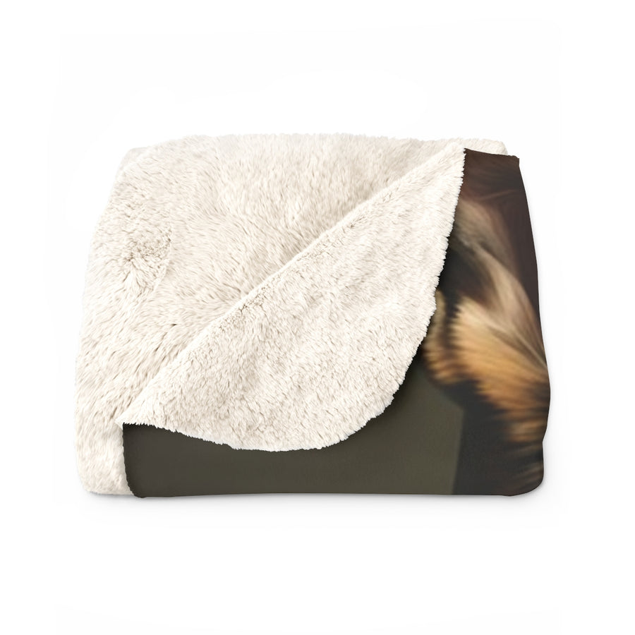 German Shepherd Medieval Knight Portrait Regal Throw Blanket | Premium Dog Prints | Tritan