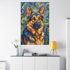 German Shepherd Post-Impressionist canvas print by Tritan, desk wall
