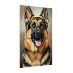 German Shepherd Oil Portrait canvas print by Tritan, side