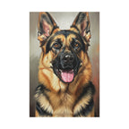German Shepherd Oil Portrait canvas print by Tritan, front