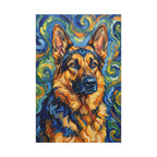 German Shepherd Post-Impressionist canvas print by Tritan, front