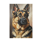 German Shepherd Oil Portrait canvas print by Tritan, front