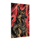 German Shepherd Comic Pop Art canvas print by Tritan, side