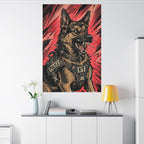 German Shepherd Comic Pop Art canvas print by Tritan, desk wall