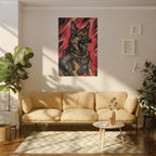 German Shepherd Comic Pop Art canvas print by Tritan, sofa wall