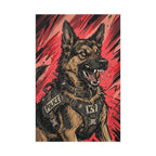 German Shepherd Comic Pop Art canvas print by Tritan, front