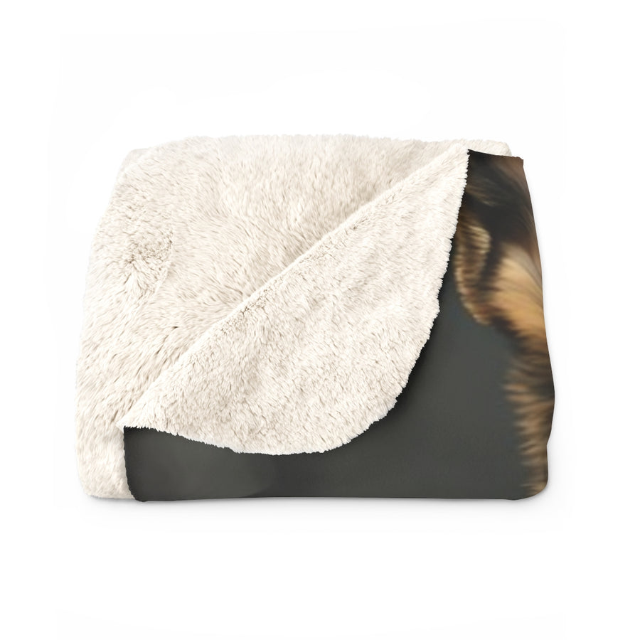 German Shepherd Renaissance Royal Portrait Regal Throw Blanket | Premium Dog Prints | Tritan