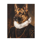 German Shepherd Renaissance Royal canvas print by Tritan, front