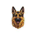German Shepherd Low Poly vinyl sticker by Tritan, front