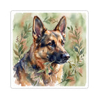 German Shepherd Watercolor vinyl sticker by Tritan, front