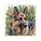 German Shepherd Watercolor vinyl sticker by Tritan, front