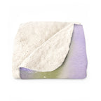 German Shepherd Watercolor sherpa blanket by Tritan, folded