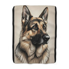 German Shepherd Watercolor Throw Blanket | Premium Dog Prints | Tritan