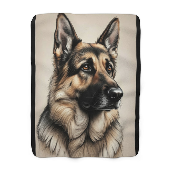 German Shepherd Watercolor Throw Blanket | Premium Dog Prints | Tritan