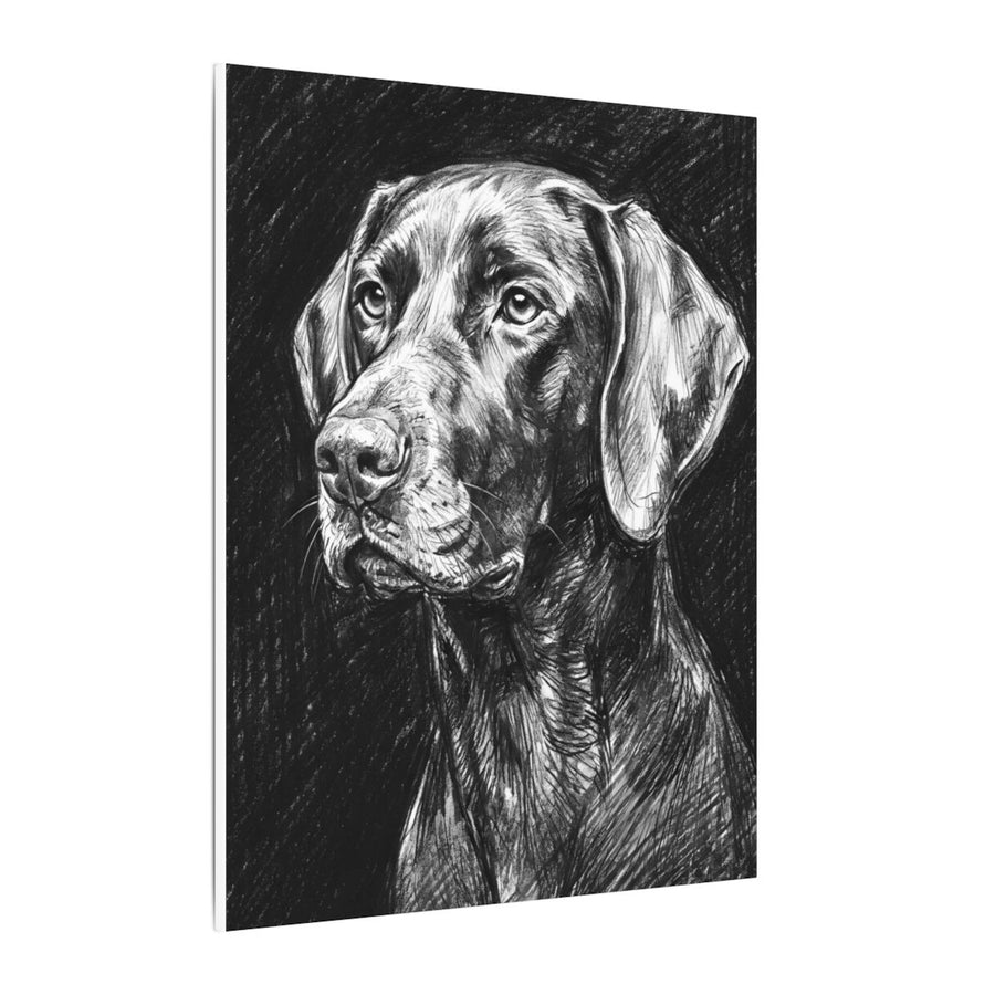 German Shorthaired Pointer Charcoal canvas print by Tritan, side
