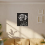 German Shorthaired Pointer Charcoal canvas print by Tritan, sofa wall