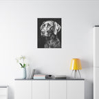 German Shorthaired Pointer Charcoal canvas print by Tritan, desk wall