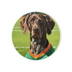 German Shorthaired Pointer Coaster | GSP Oil Painting Soccer Portrait | Dog Art Gift | Home Decor for Dog Lovers