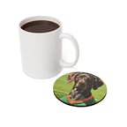 German Shorthaired Pointer Coaster | GSP Oil Painting Soccer Portrait | Dog Art Gift | Home Decor for Dog Lovers