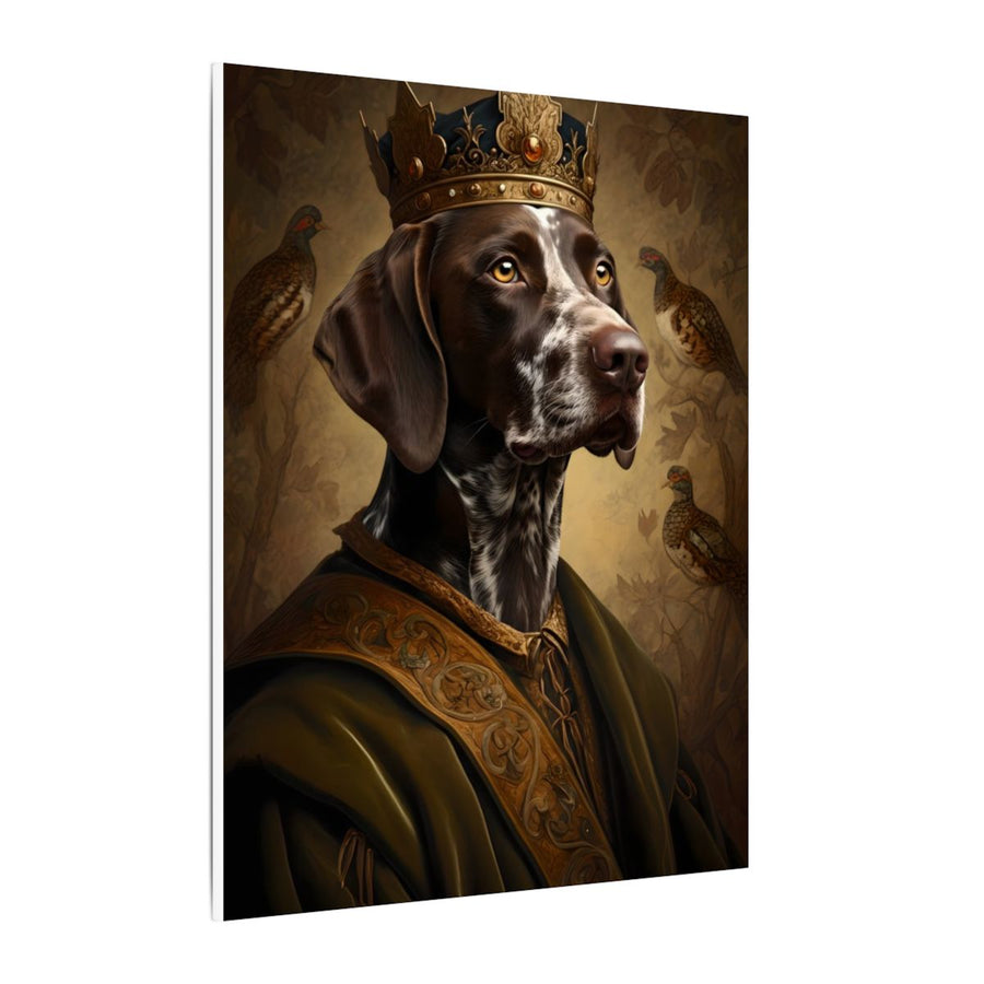 German Shorthaired Pointer Kings & Queens canvas print by Tritan, side