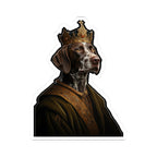 German Shorthaired Pointer Kings & Queens vinyl sticker by Tritan, front