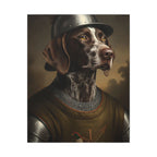 German Shorthaired Pointer Medieval Knight canvas print by Tritan, front