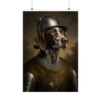 German Shorthaired Pointer Medieval Knight matte poster print by Tritan, front