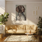 German Shorthaired Pointer Oil Portrait canvas print by Tritan, sofa wall
