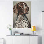 German Shorthaired Pointer Oil Portrait canvas print by Tritan, desk wall