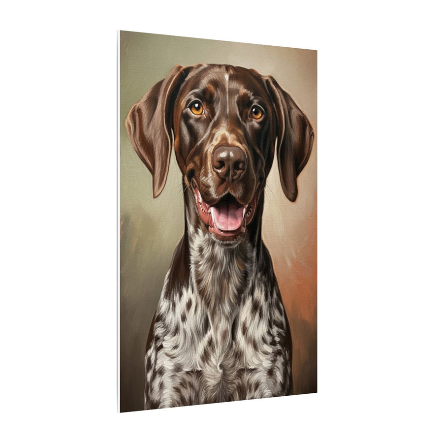 German Shorthaired Pointer Oil Portrait canvas print by Tritan, side
