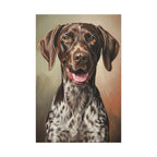 German Shorthaired Pointer Oil Portrait canvas print by Tritan, front