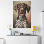German Shorthaired Pointer Oil Portrait canvas print by Tritan, desk wall