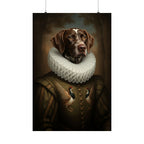 German Shorthaired Pointer Renaissance Royal matte poster print by Tritan, front
