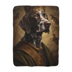 German Shorthaired Pointer Renaissance Royal sherpa blanket by Tritan, front