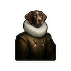 German Shorthaired Pointer Renaissance Royal vinyl sticker by Tritan, front