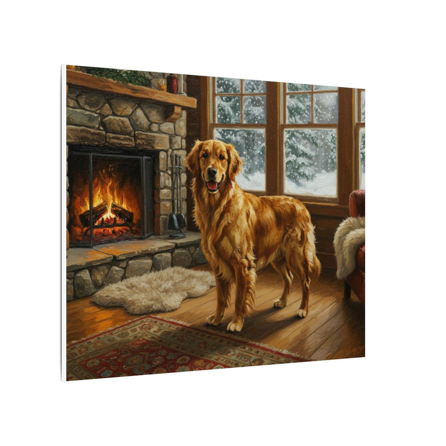 Golden Retriever Acrylic canvas print by Tritan, side