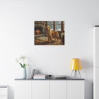 Golden Retriever Acrylic canvas print by Tritan, desk wall