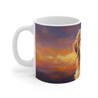 Golden Retriever Acrylic ceramic mug by Tritan, left handle