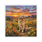 Golden Retriever Acrylic vinyl sticker by Tritan, front