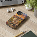 Golden Retriever Acrylic tough phone case by Tritan, on a desk