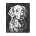 Golden Retriever Charcoal canvas print by Tritan, front