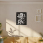 Golden Retriever Charcoal canvas print by Tritan, sofa wall