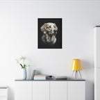 Golden Retriever Charcoal canvas print by Tritan, desk wall