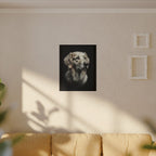 Golden Retriever Charcoal canvas print by Tritan, sofa wall