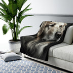 Golden Retriever Charcoal Portrait Throw Blanket | Premium Dog Prints | Tritan